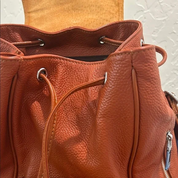Coolcy - Elegant Brown Leather Backpack NWOT. CG - Picture 5 of 10